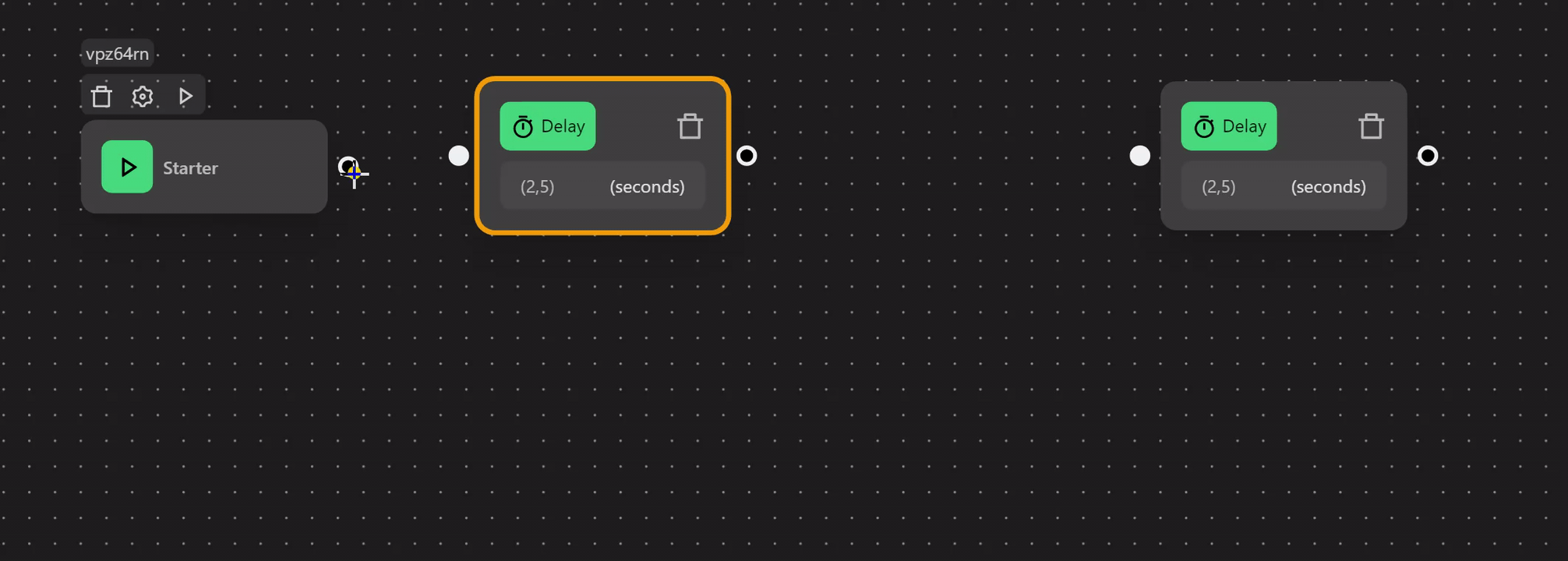Clicking the block output and input example