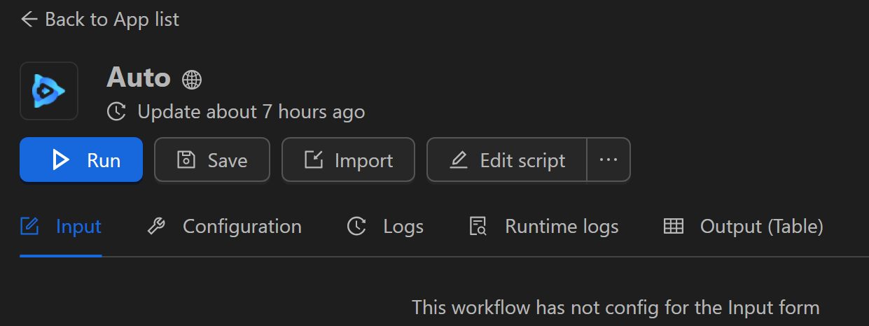 Import workflow