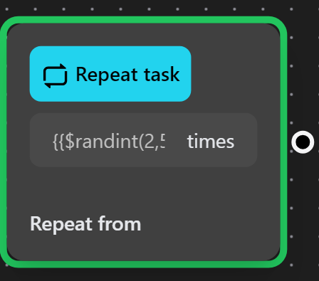 Repeat task block example