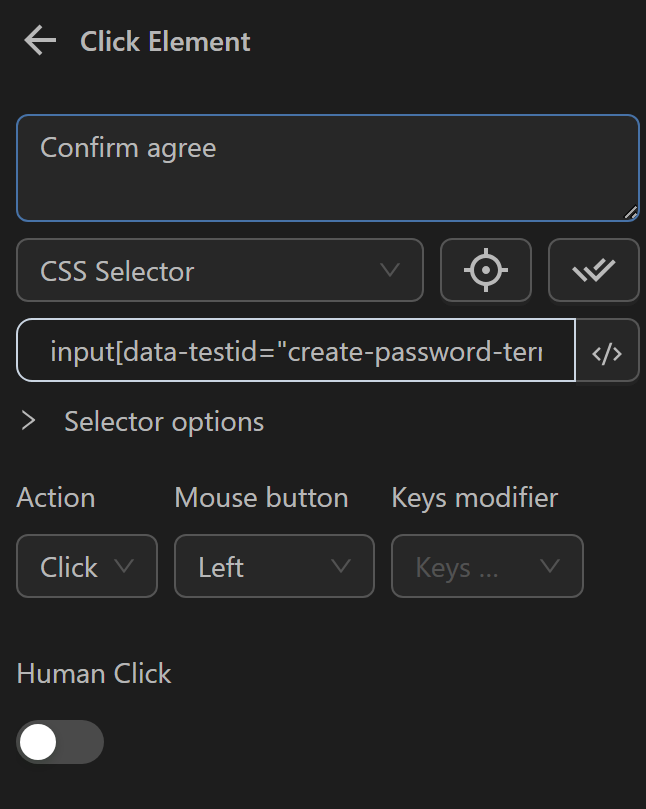 Click CSS Selector