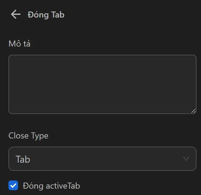 Đóng tab