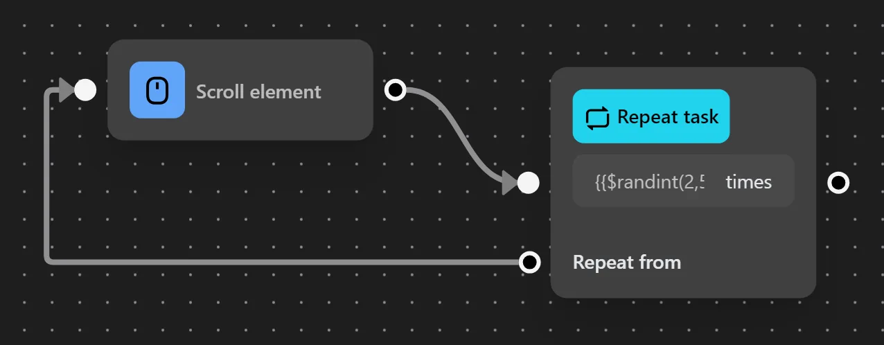 Repeat task block example