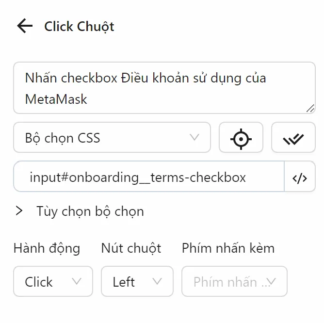 Click chọn css