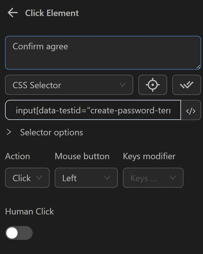 Click CSS Selector