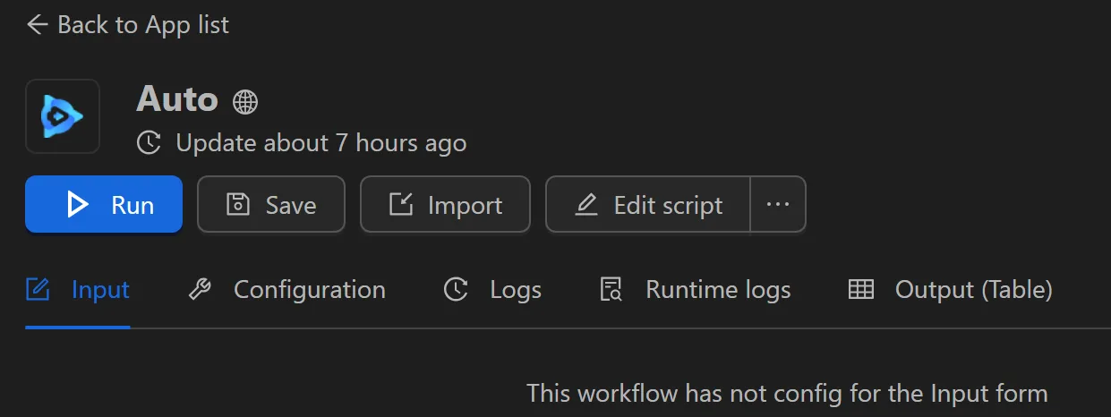 Import workflow