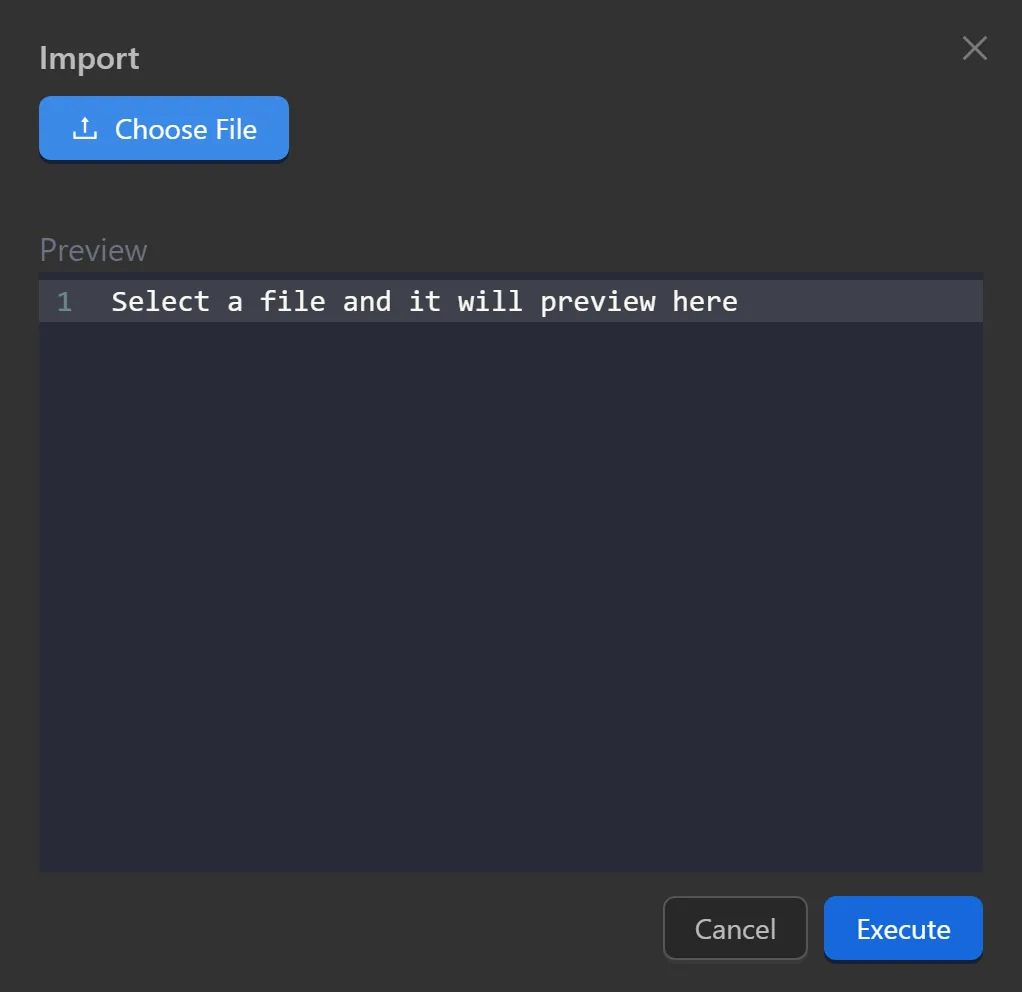 Import workflow